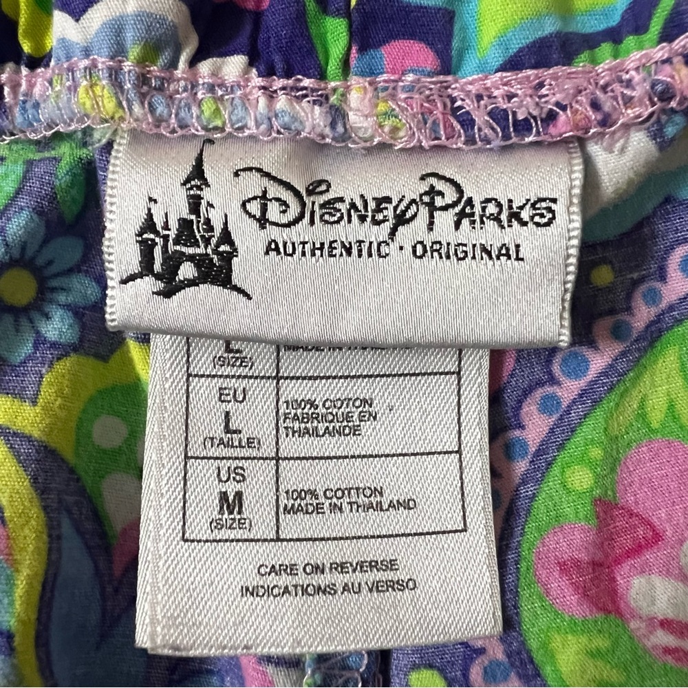 Disney Parks Authentic Pajama Pants Colorful‎ Paisley Floral Minnie Mouse Medium - Picture 5 of 9